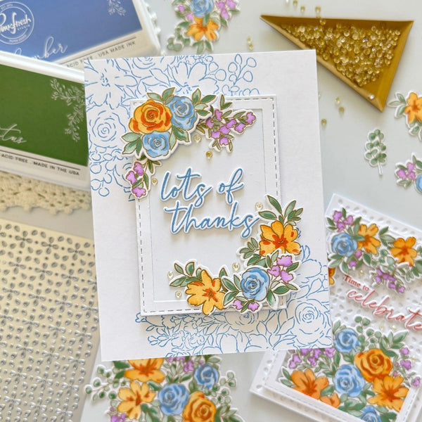 Pinkfresh Studio Clear Stamp Set - Cozy Blooms
