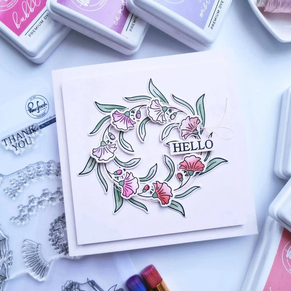 Pinkfresh Studio Clear Stamp Set 6"X8" Floral Kaleidoscope