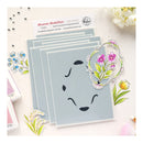 Clear stamp set with floral design on a light background
