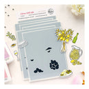 Set of clear stencils with various designs on a light background