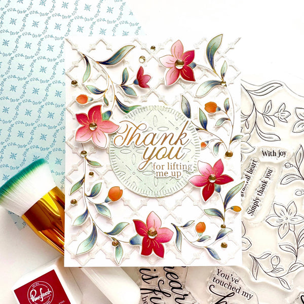 Pinkfresh Studio Stencil Set - Lush Elegance