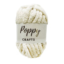 Ball of yarn with 'Poppy Crafts' label on a white background