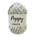 Ball of yarn with 'Poppy Crafts' label on a white background