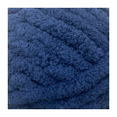 Close-up of a blue textured yarn ball