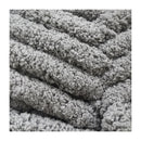 Close-up of textured gray fabric