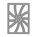 Decorative metal panel with geometric pattern on a white background