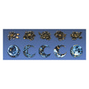 Poppy Crafts Flowers Reflect Under The Moon Paper Stickers - Black Moon