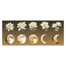 Poppy Crafts Flowers Reflect Under The Moon Paper Stickers - Evening Moon