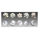 Poppy Crafts Flowers Reflect Under The Moon Paper Stickers - Mist Moon
