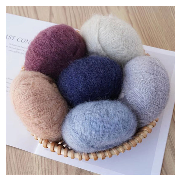 Poppy Crafts Luxurious Mohair Blend Yarn 25g - Electric Pink