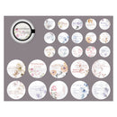 Poppy Crafts Scrap Paper - The Poem Circle - Ink-Dyed Flower Buds