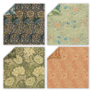 Four different floral patterns arranged in a 2x2 grid.