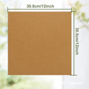 Brown square sheet with dimensions 30.5cm/12inch on a blurred natural background