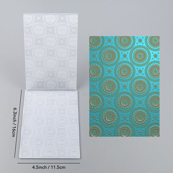 Two greeting cards with different patterns on a gray background