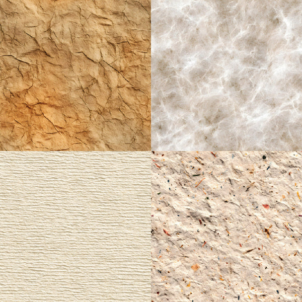 Four different textured stone patterns arranged in a 2x2 grid.