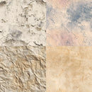 Textured stone and concrete surface with a gradient of beige, brown, and gray.