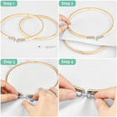 Step-by-step guide on how to assemble an embroidery hoop with mesh.