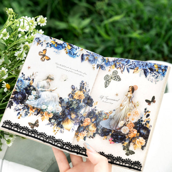 Poppy Crafts Blooming Flowers in Four Seasons PET Sticker Roll - Flowering in Fog