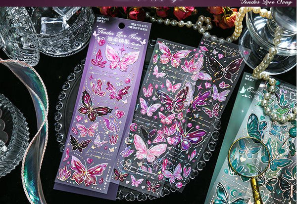 Poppy Crafts Butterfly PET Sticker - Misty Fantasy