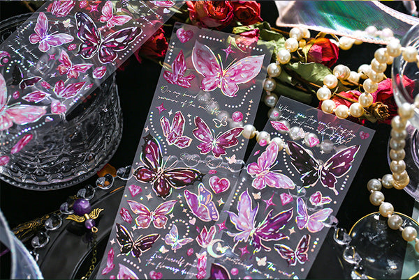 Poppy Crafts Butterfly PET Sticker - Misty Fantasy