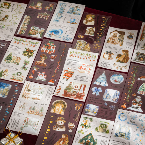 Poppy Crafts Christmas PET + Washi Paper Sticker Book - A Snowy Night and a Starry Dream