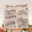 Poppy Crafts Clear Stamps - Positive Phrases