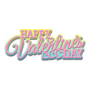 Colorful 'Happy Valentine's Day' text on a white background