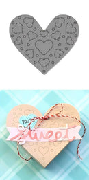 Heart-shaped cookie with 'You're sweet' message on a checkered background