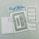 Metal die set with decorative elements on a textured surface, featuring 'Craft Passion' branding.