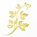Gold leaf decorative item on a white background