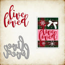 Decorative cutout with 'live loved' text on a textured background
