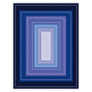 Blue gradient with white dotted border on a white background
