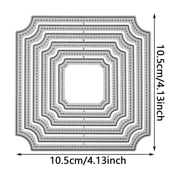 Set of circular cutout shapes with dimensions indicated on a white background