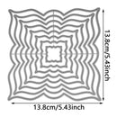 Patterned cutting mat with wavy lines and measurements on a white background