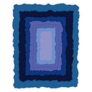 Blue gradient pattern with a white border on a white background