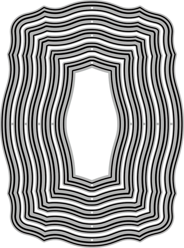 Black and white concentric oval pattern
