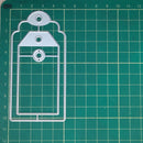 Clear plastic tag cutter on a grid background