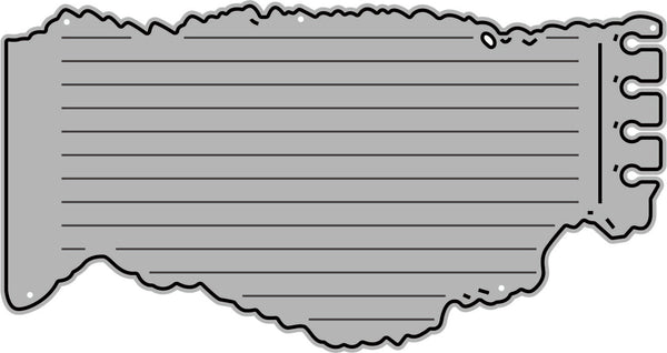 Gray metal radiator on a white background