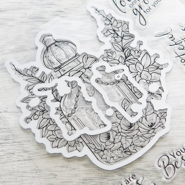 Decorative cutout with intricate designs on a textured surface