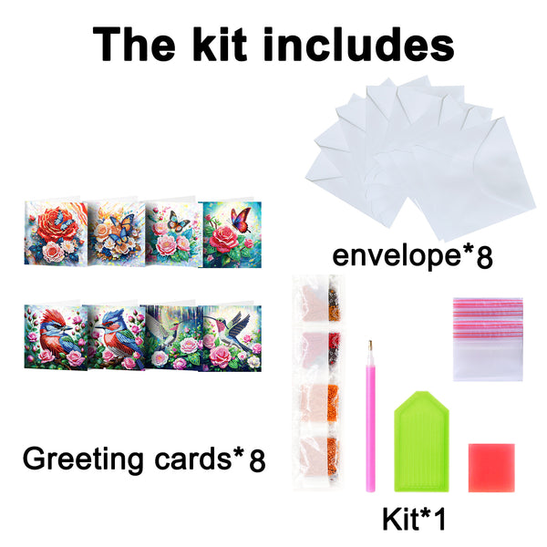 Poppy Crafts Diamond Art Greeting Card Kit