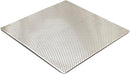 Perforated metal sheet on a white background