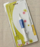 Punch needle set with packaging on a beige background