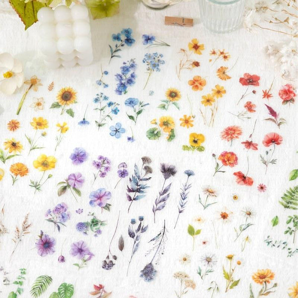 Poppy Crafts Floral PET Sticker Booklet - Romantic