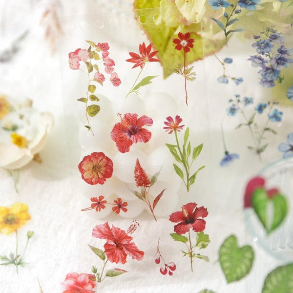 Poppy Crafts Floral PET Sticker Booklet - Romantic
