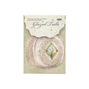 Packaged product with decorative design and text on a beige background