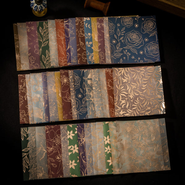 Set of fabric swatches with various patterns and colors on a dark background