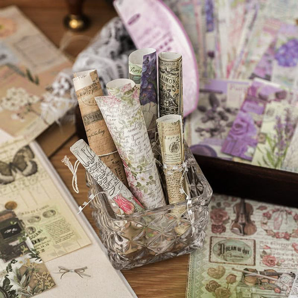 Poppy Crafts Past Stories Scrap Paper Pack - Purple Dream