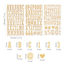 Poppy Crafts Puffy Stickers - Alphabet Bold - Gold