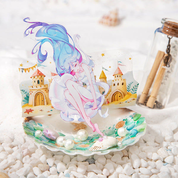 Poppy Crafts Seaside In Midsummer PET Sticker Roll 2/Pkg - Sandcastle Fairy Tale