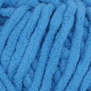 Close-up of blue textured yarn